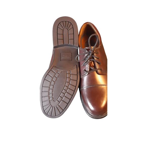 Dockers Mens 13M New Genuine Leather Dress Oxford Shoe Brown - Picture 3 of 9